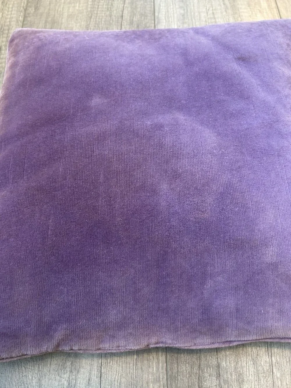 Vintage Needlepoint Pillow Violin Floral 15” X 15” Purple Velvet Cottagecore Fun
